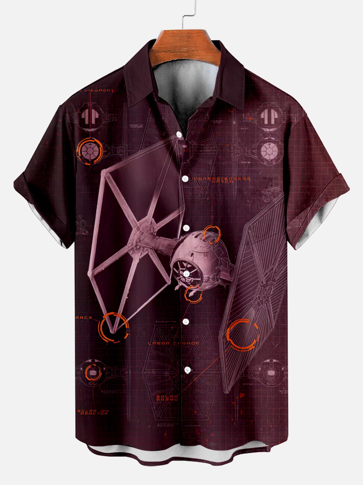 Men's Vintage Classic Movie Graphic Short Sleeve Shirt