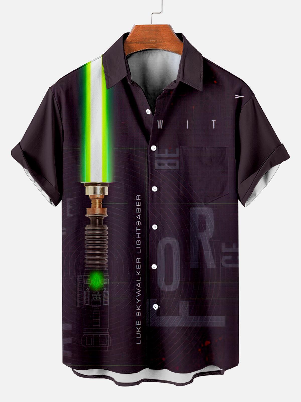 Men's Vintage Classic Movie Graphic Short Sleeve Shirt