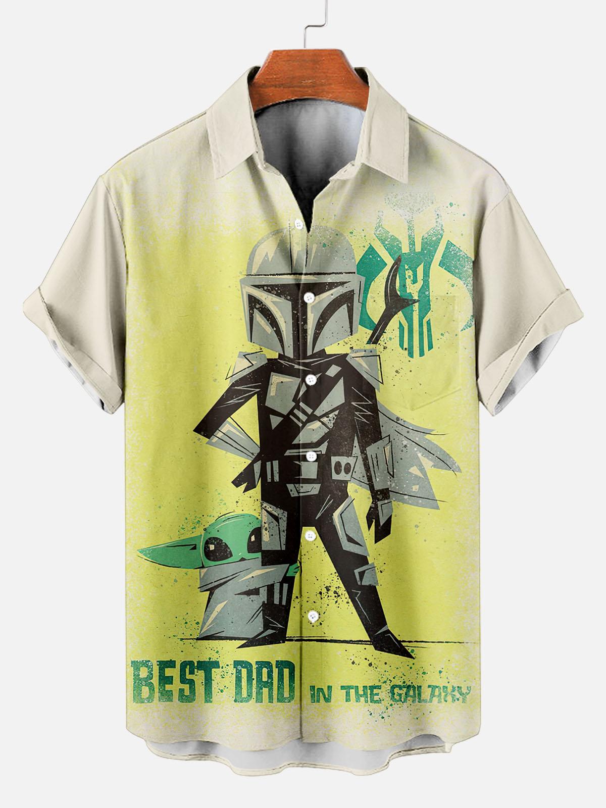 Men's Vintage Classic Movie Graphic Short Sleeve Shirt
