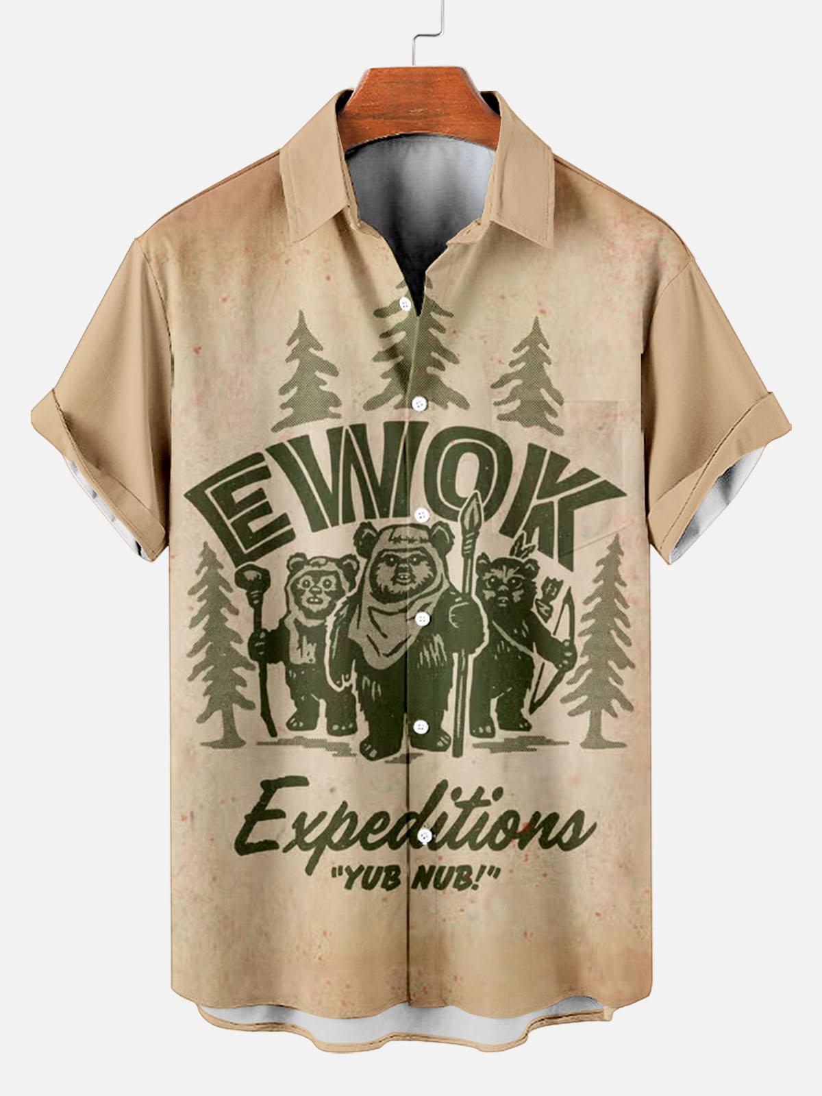 Men's Vintage Classic Movie Graphic Short Sleeve Shirt