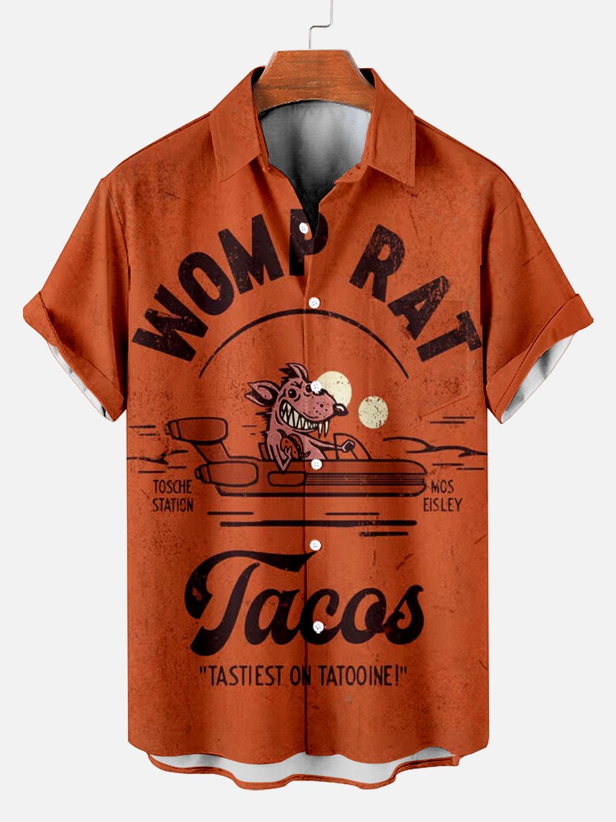 Men's Vintage Classic Movie Graphic Short Sleeve Shirt