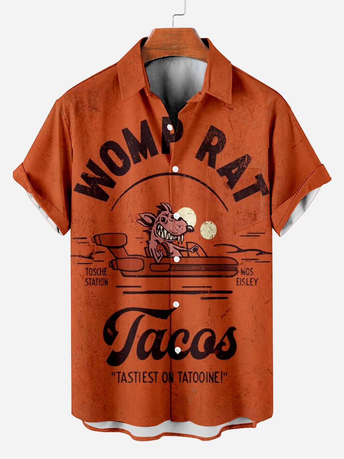 [Copy]Men's Vintage Witch Oil Painting Art Halloween Short Sleeve Shirt