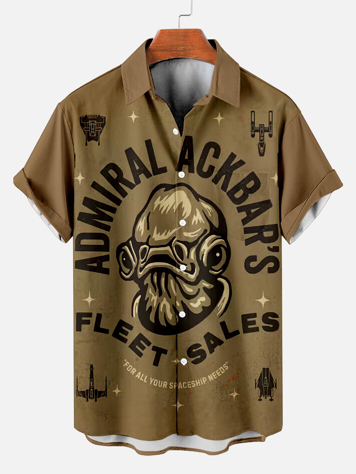 Men's Vintage Classic Movie Graphic Short Sleeve Shirt