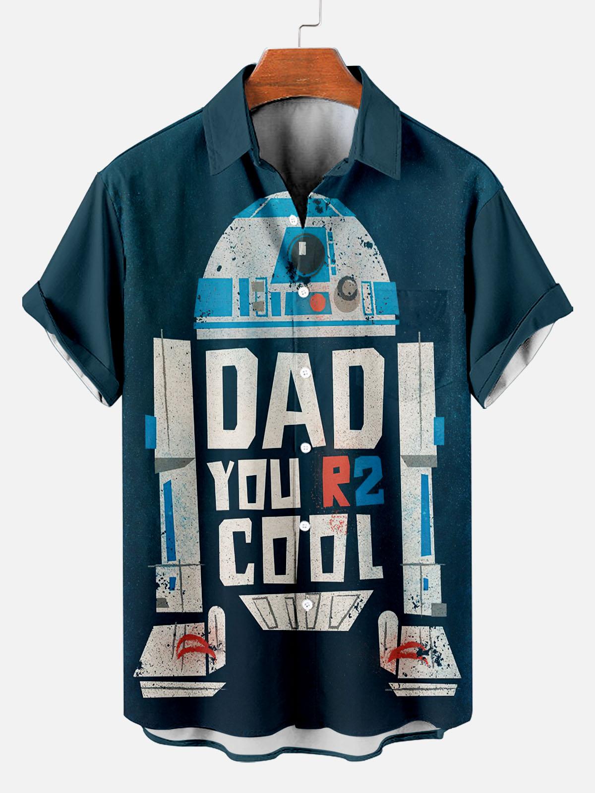 Men's Vintage Classic Movie Graphic Short Sleeve Shirt