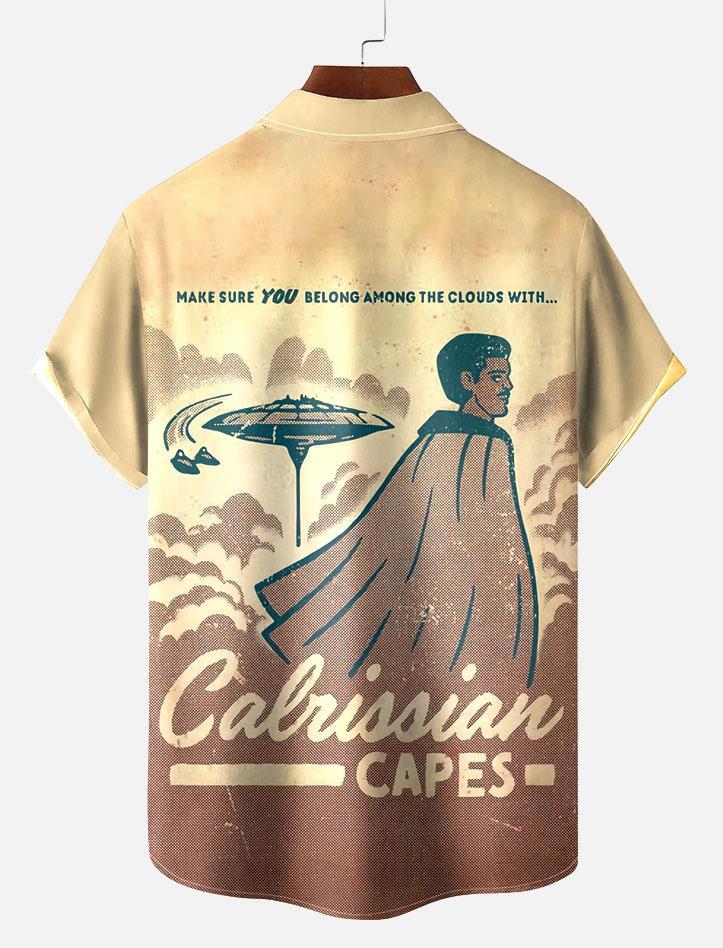 Men's Vintage Classic Movie Graphic Short Sleeve Shirt