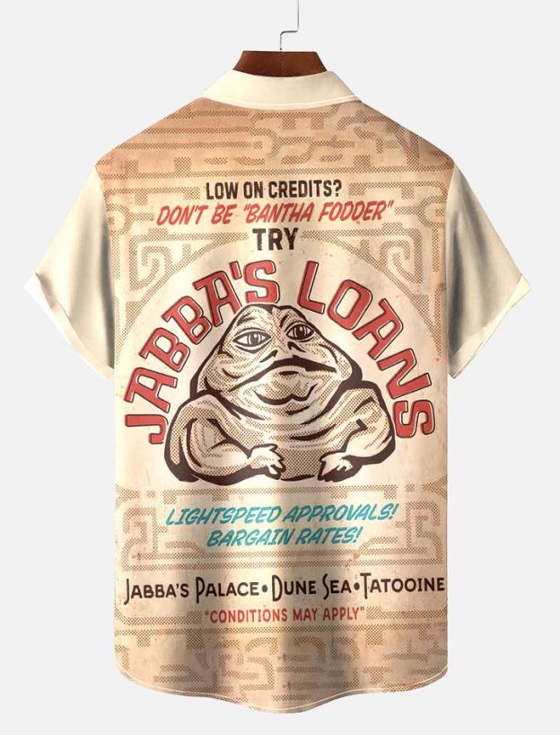 Men's Vintage Classic Movie Graphic Short Sleeve Shirt