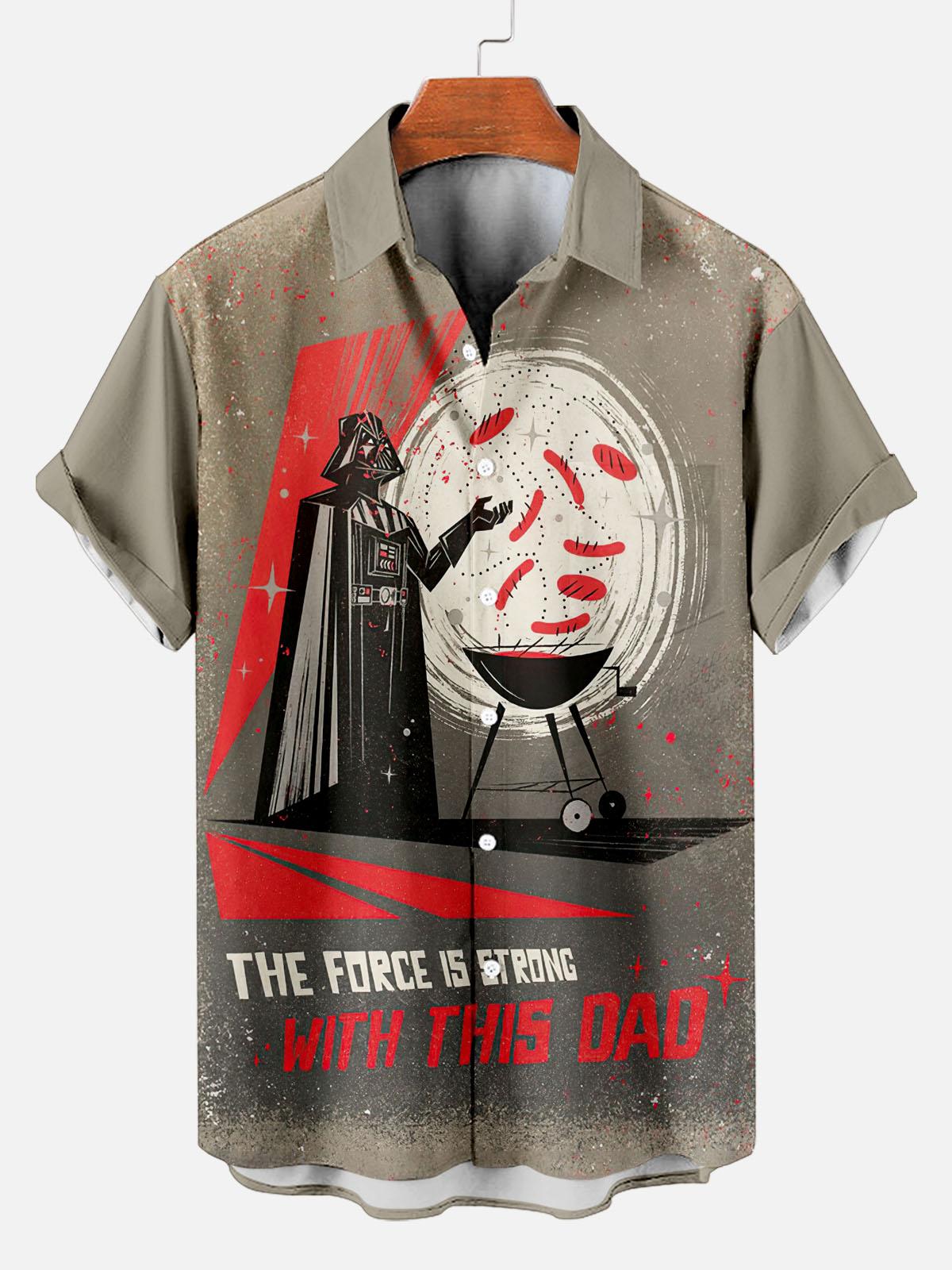 Men's Vintage Classic Movie Graphic Short Sleeve Shirt
