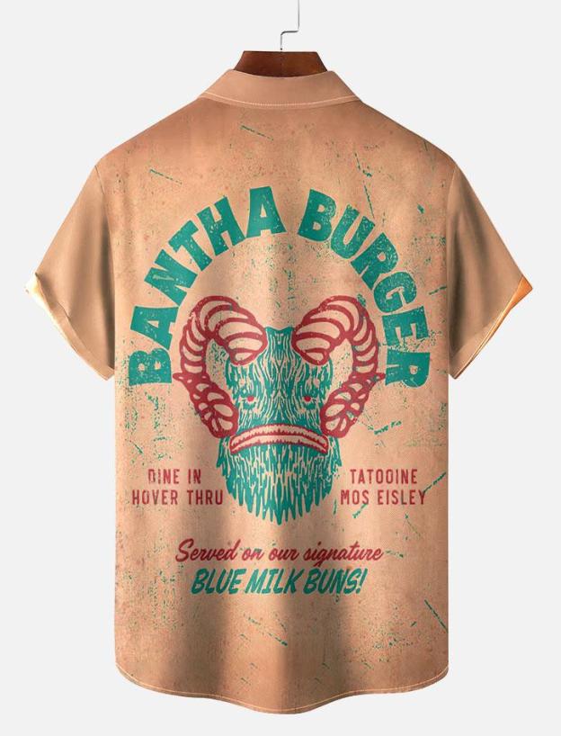 Men's Vintage Classic Movie Graphic Short Sleeve Shirt