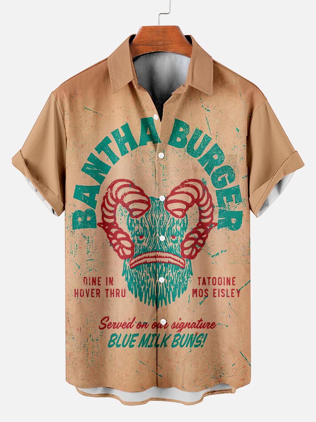 Men's Vintage Classic Movie Graphic Short Sleeve Shirt