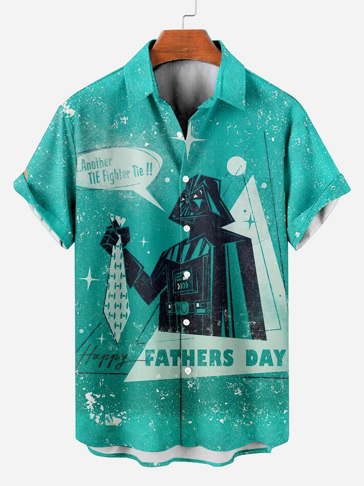 Men's Vintage Classic Movie Graphic Short Sleeve Shirt