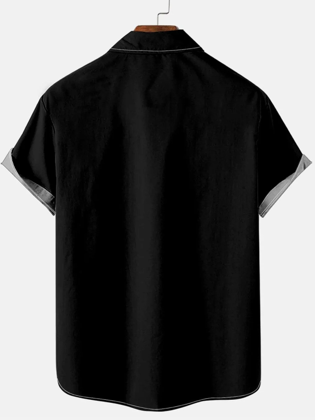 Men's Nostalgic Anime Character Retro Car Short Sleeve Shirt