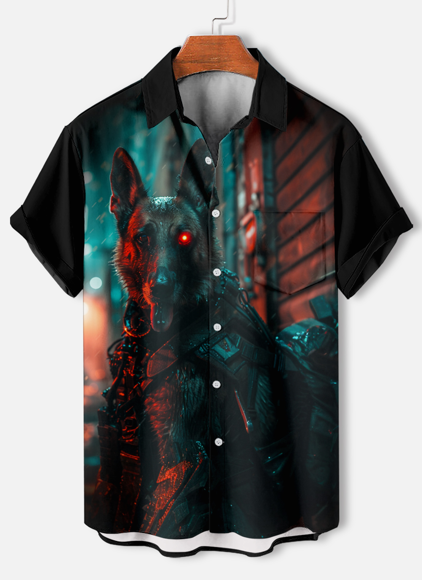 Men's classic movie Terminator animal fun graphic short sleeve shirt