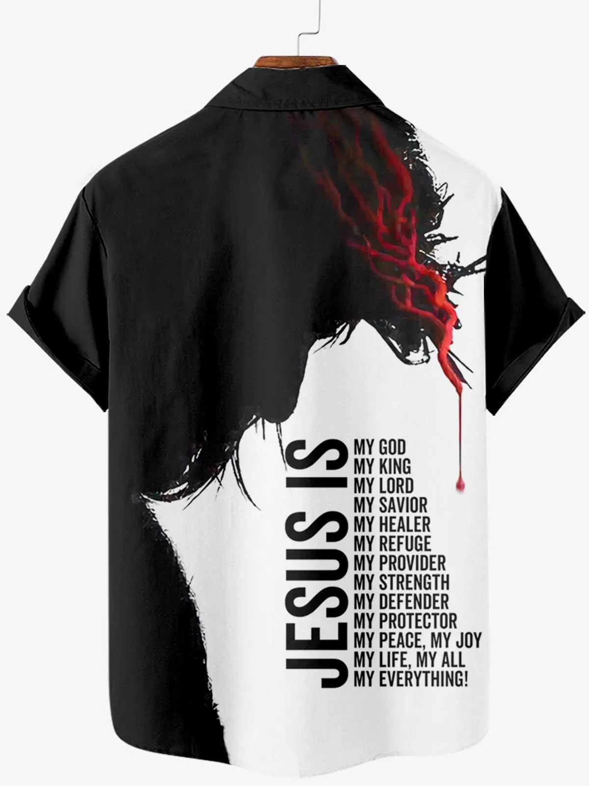 Men's Memorial Day Easter Print Short Sleeve Shirt