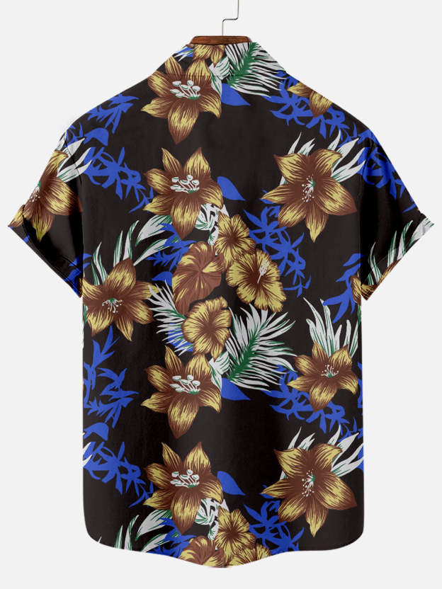 Vespera Tropical Print Shirt