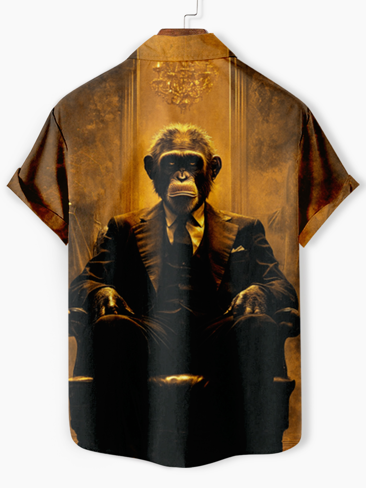 Men's Classic Movie Godfather Animal Fun Graphic Short Sleeve Shirt