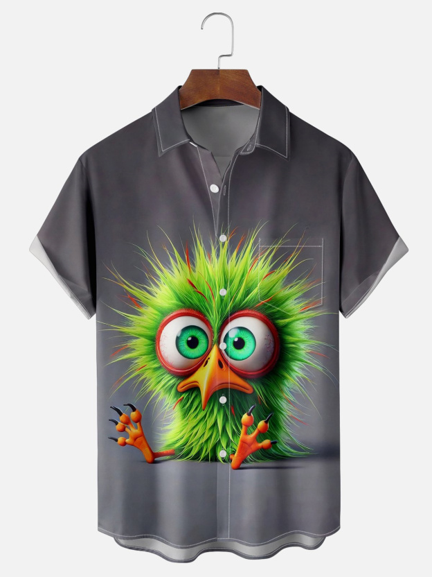 [Copy]Men's Classic Movie Godfather Animal Fun Graphic Short Sleeve Shirt