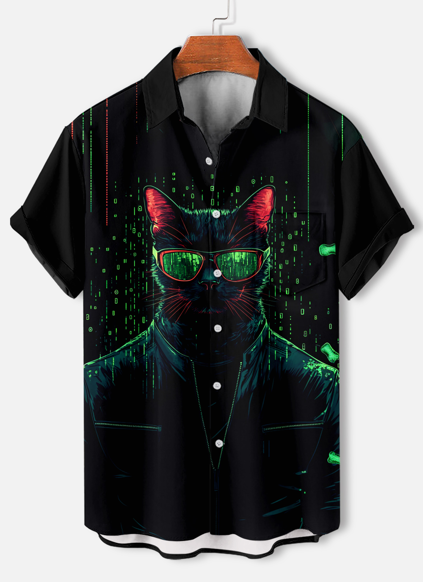 Men's classic movie The Matrix animal fun graphic short sleeve shirt