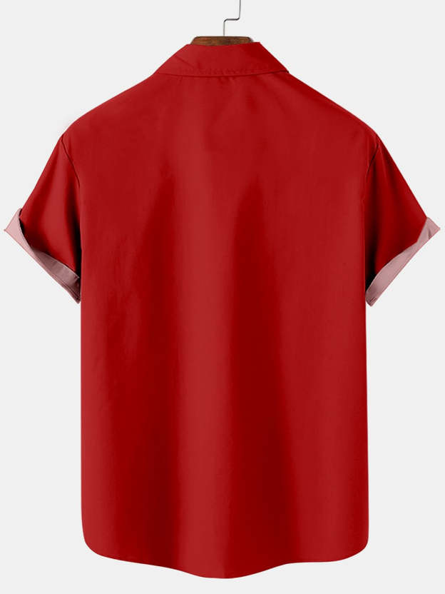 Men's Nostalgic Anime Character Retro Car Short Sleeve Shirt