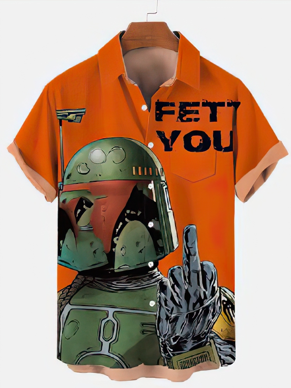 futuristic combat style graphic short sleeve shirt