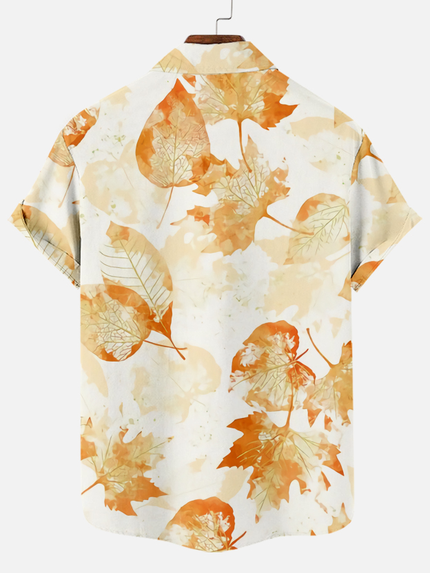 Men's Thanksgiving Day Print Short Sleeve Shirt