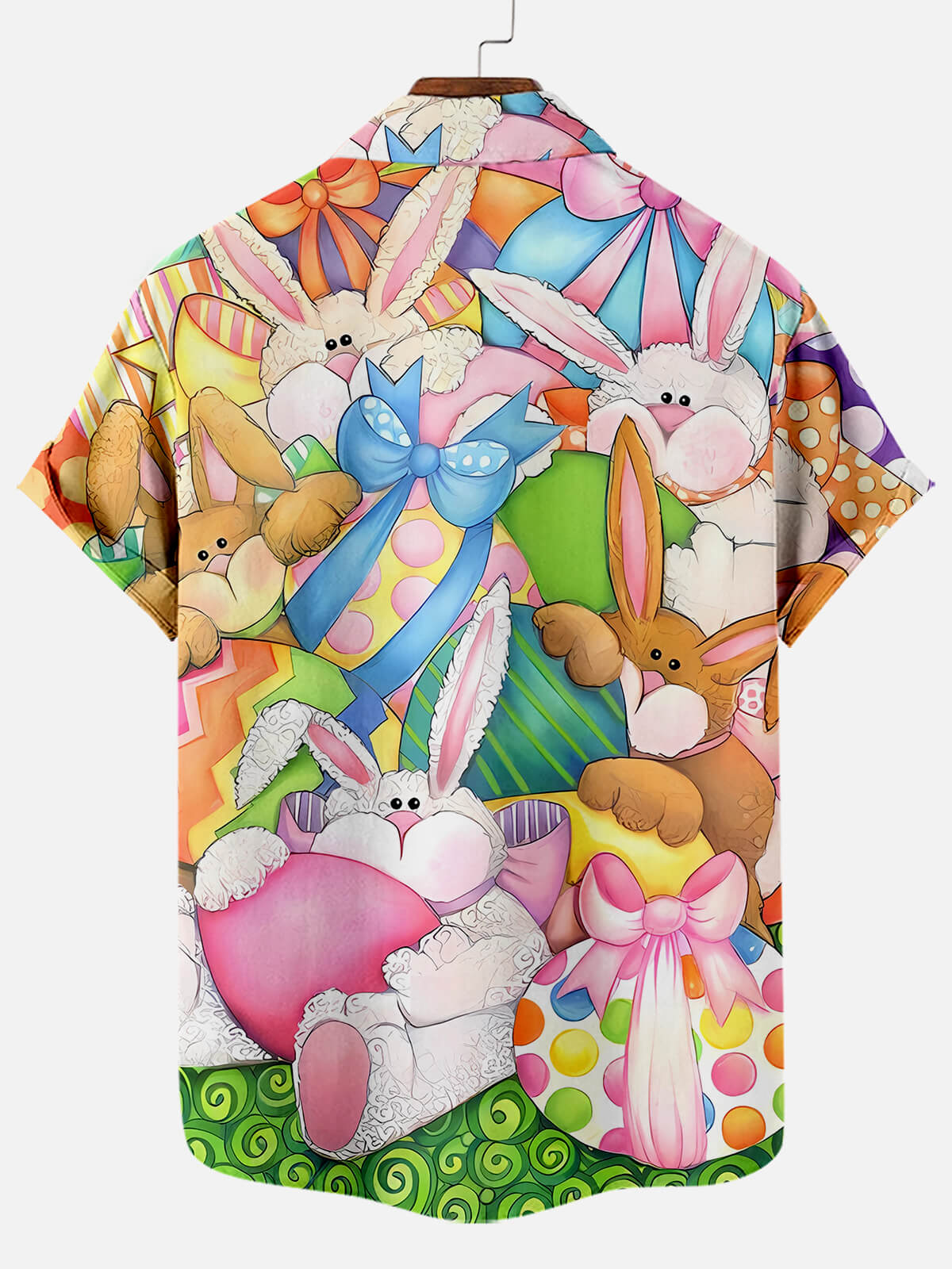 Easter Bunny Fun Cute Colorful Men's Short Sleeve Shirt
