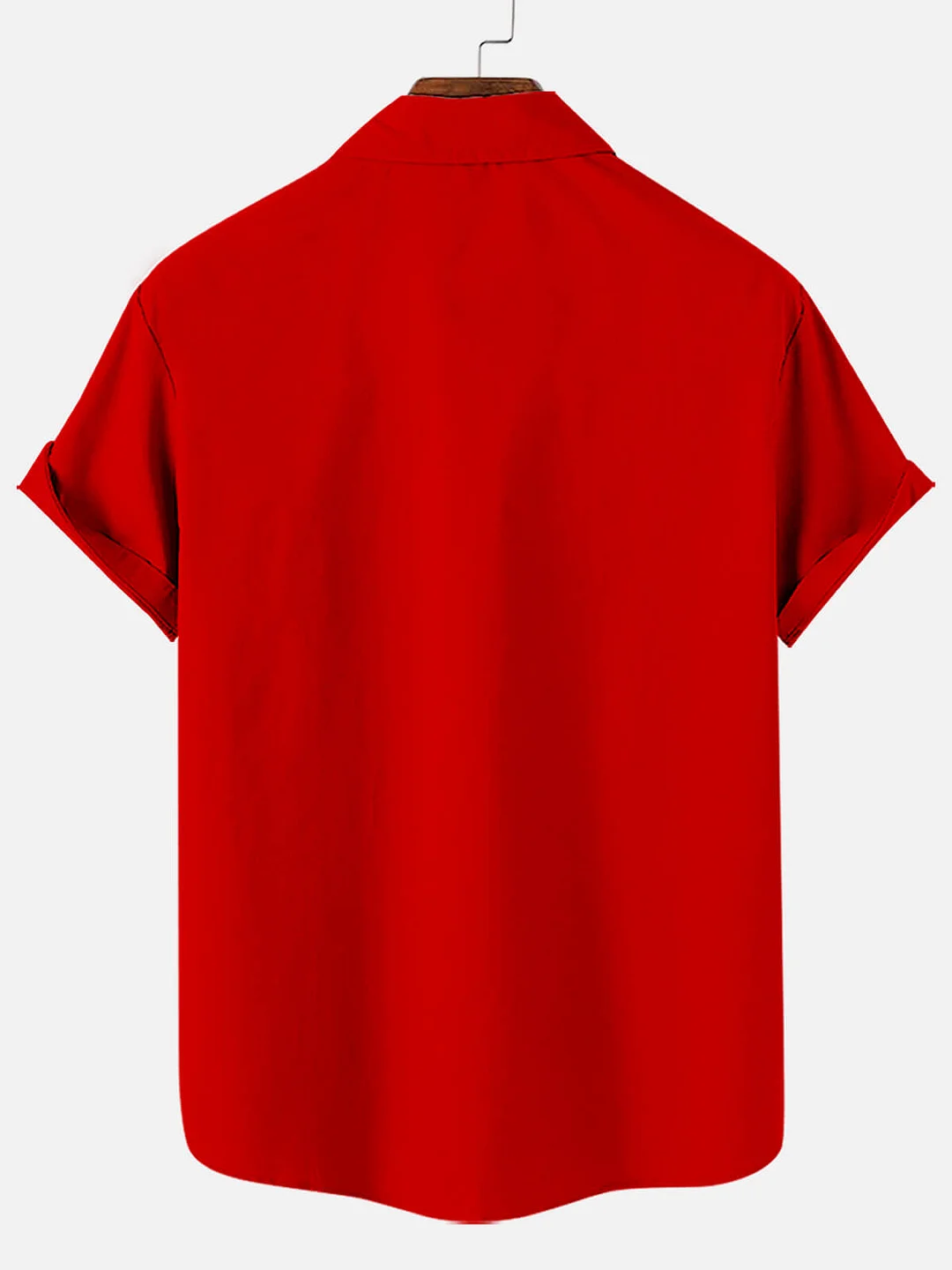 Men's Santa Fun Stripe Print Short Sleeve Shirt 0398