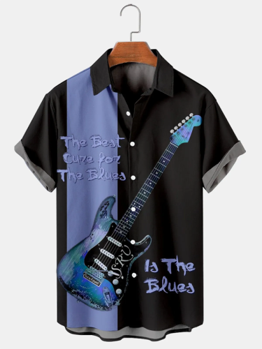 Men's Musical Art Casual Short Sleeve Shirt