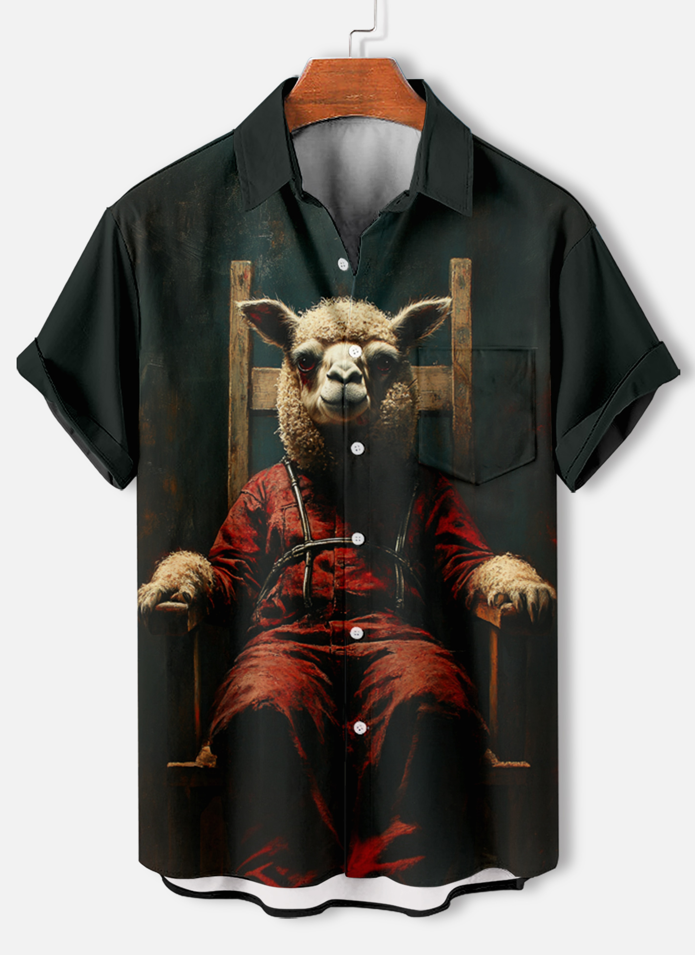 [Copy]Men's Classic Movie Godfather Animal Fun Graphic Short Sleeve Shirt