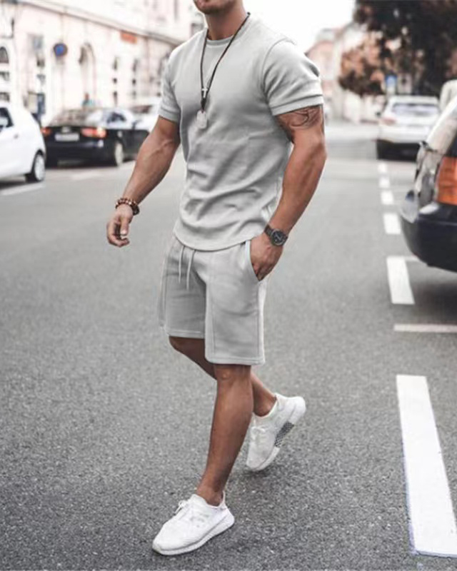 Men's Fashion Short Sleeve Suit 8 Colors