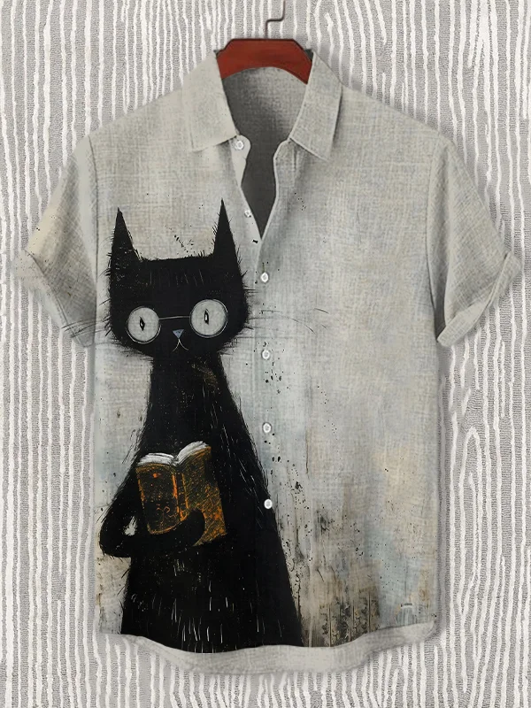 Men's Retro Halloween Short Sleeve Shirt