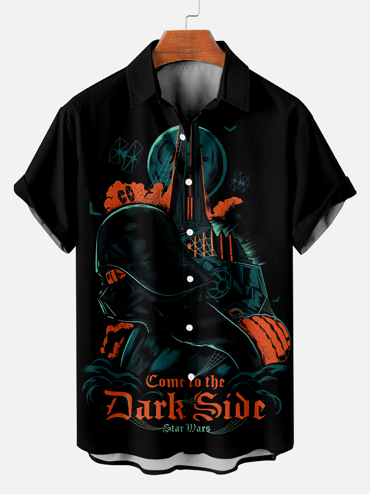 Come To The Dark Side Men's Space War Movie Halloween Short Sleeve Shirt