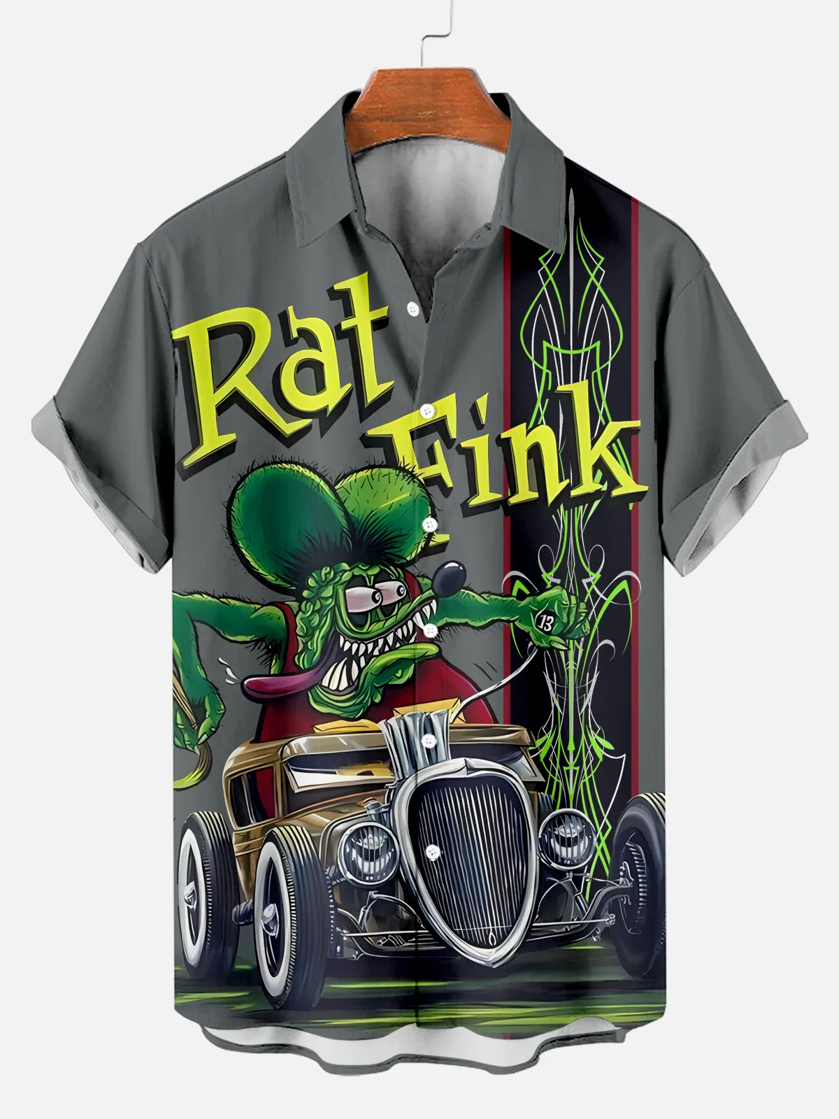 [Copy][Copy]MEN'S NOSTALGIC ANIME CHARACTER RETRO CAR SHORT SLEEVE SHIRT