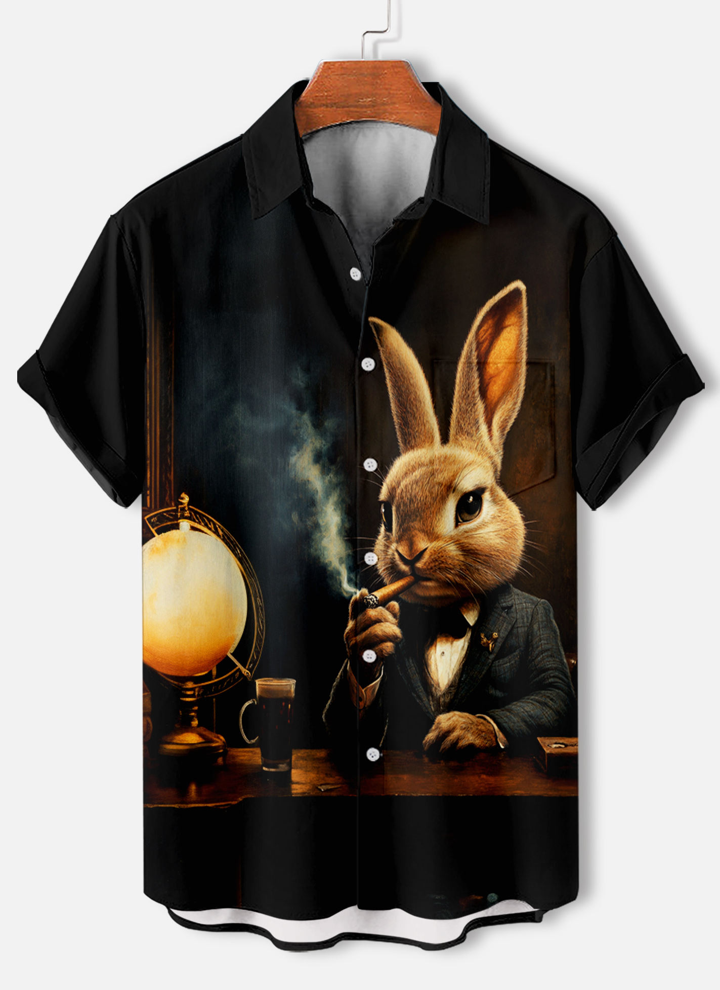 Men's Classic Movie Godfather Animal Fun Graphic Short Sleeve Shirt