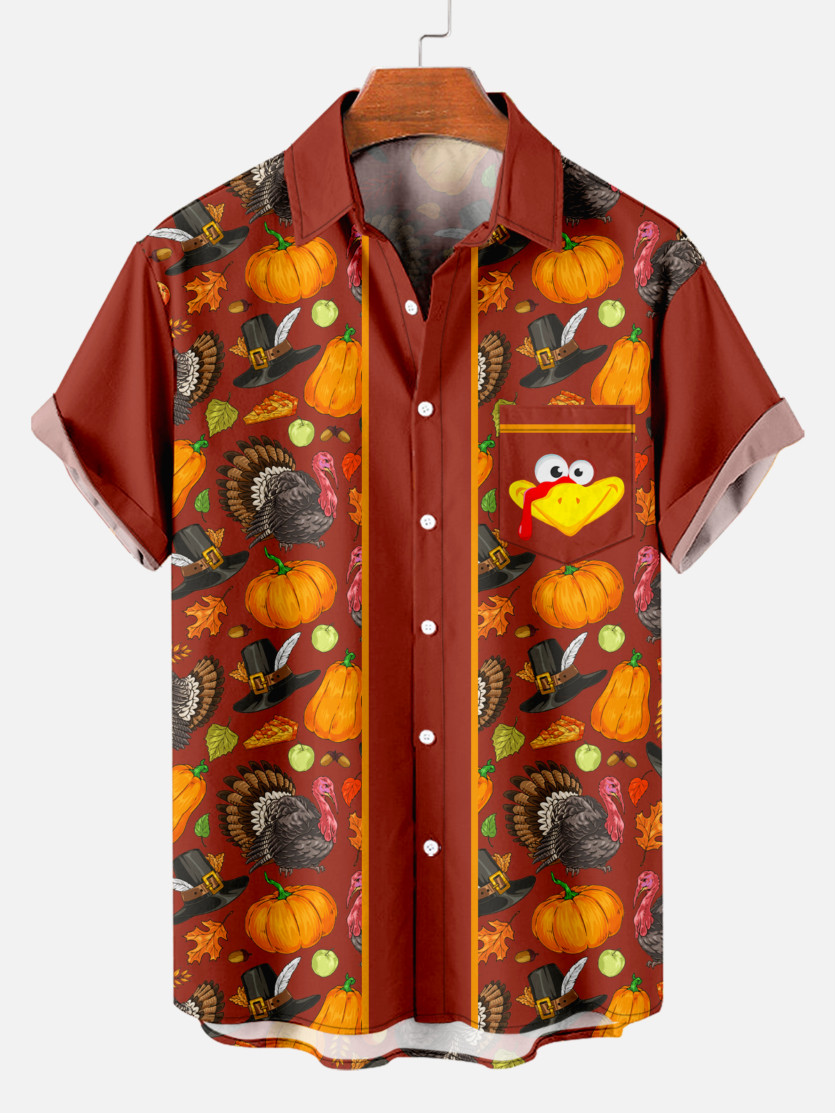 Men's Thanksgiving Print Shirt