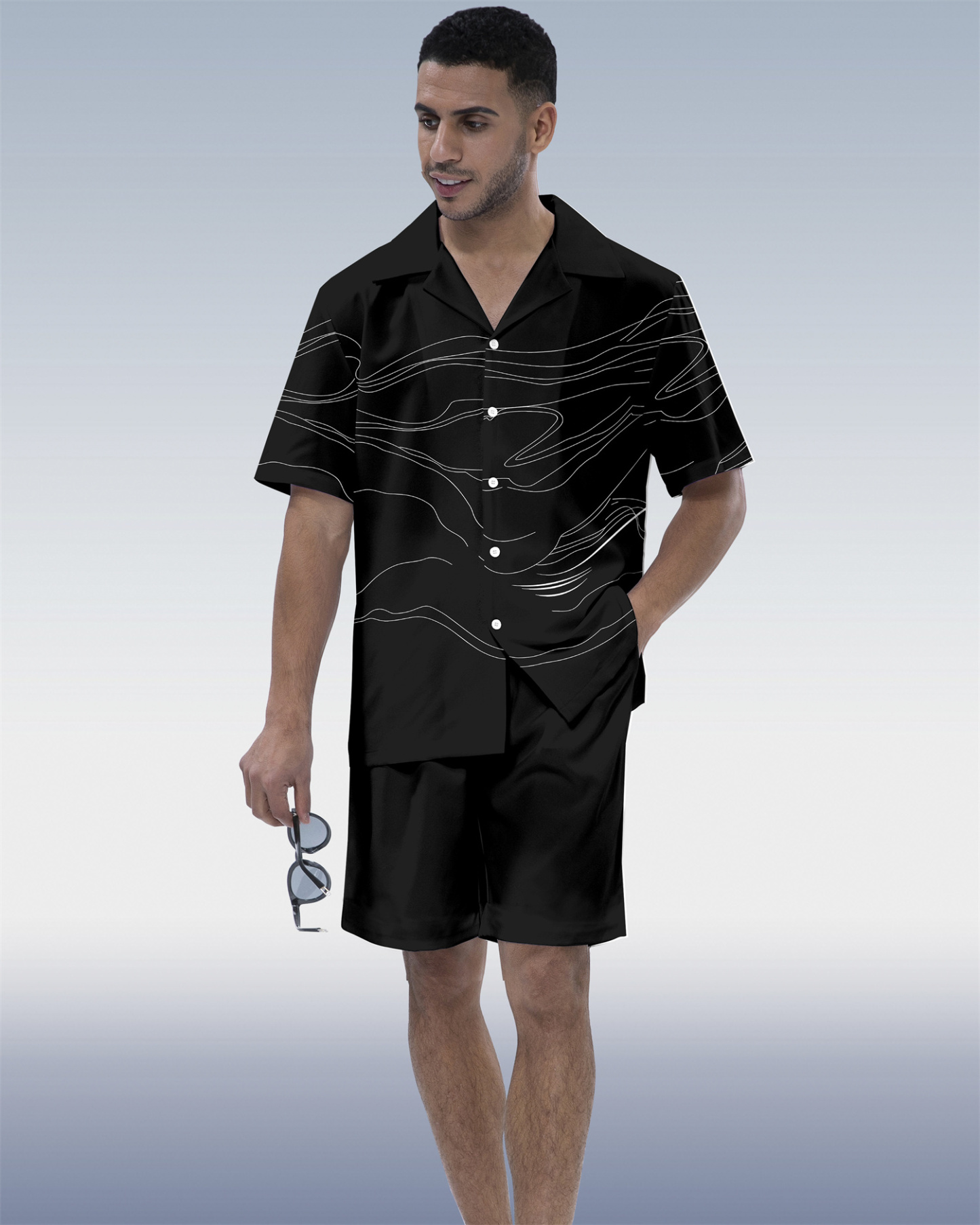 Suitmens Men's Hawaiian Vacation Short Sleeve Set 099