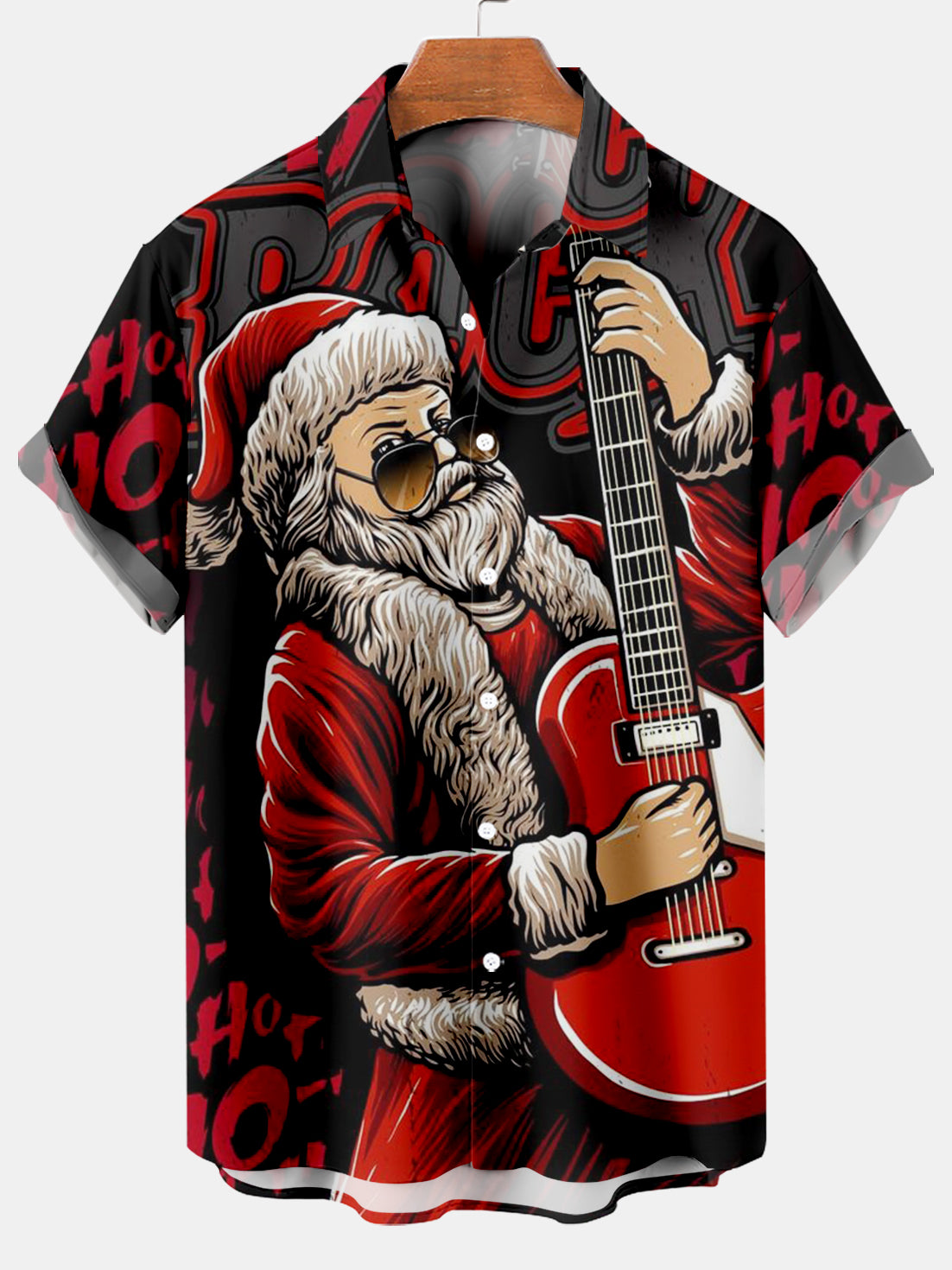 Men's Christmas Print Short Sleeve Shirt