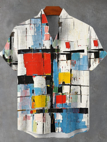 Men's Short Refreshing elegant hawaii Sleeve Shirt