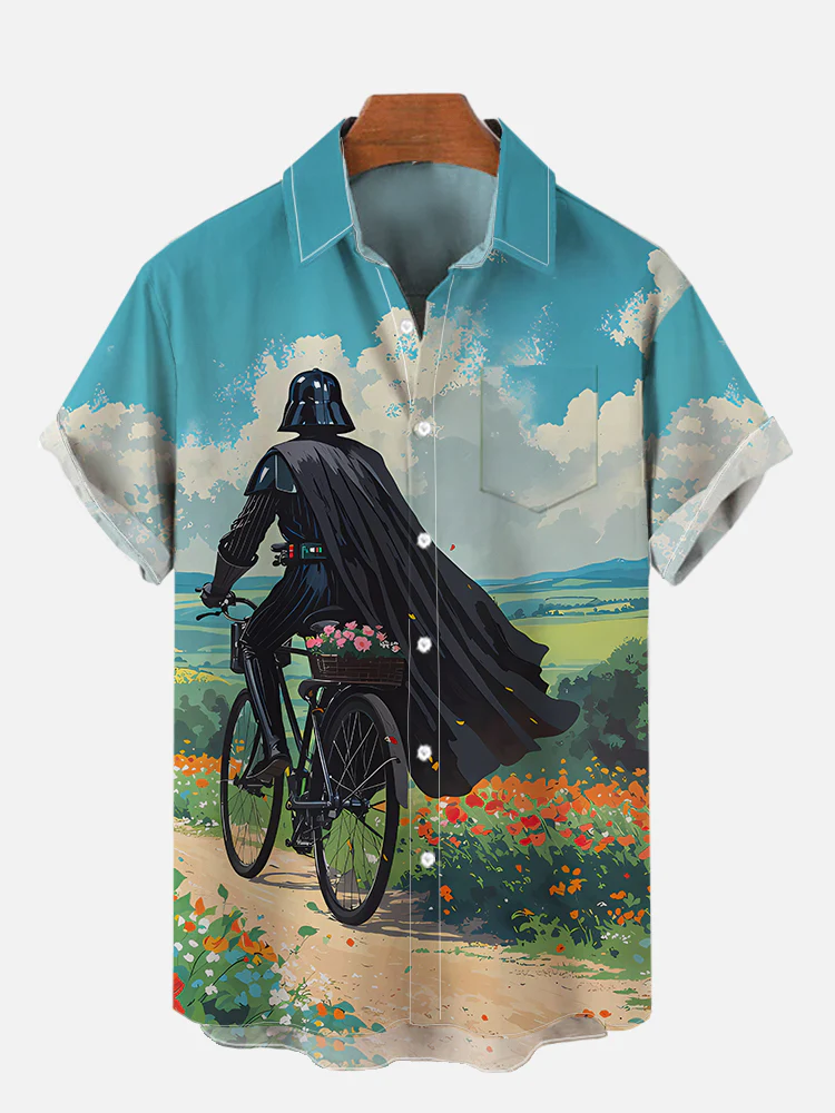 Samurai Casual Graphic Short Sleeve Shirt