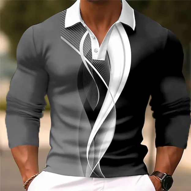 Stylish Blue Print Cotton Linen Shirt