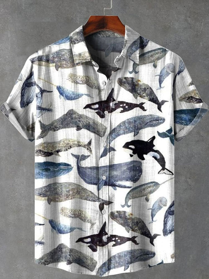 Ocean Creature Graphic Short Sleeve Shirt