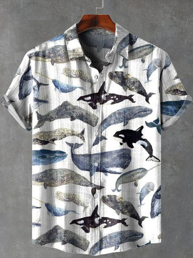 Ocean Creature Graphic Short Sleeve Shirt