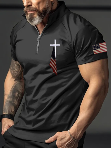 Stylish Blue Print Cotton Linen Shirt