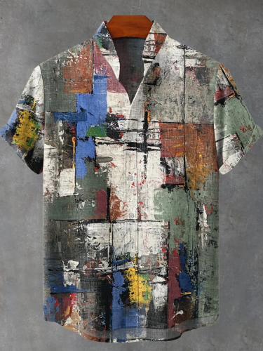 Men's Short Refreshing elegant hawaii Sleeve Shirt