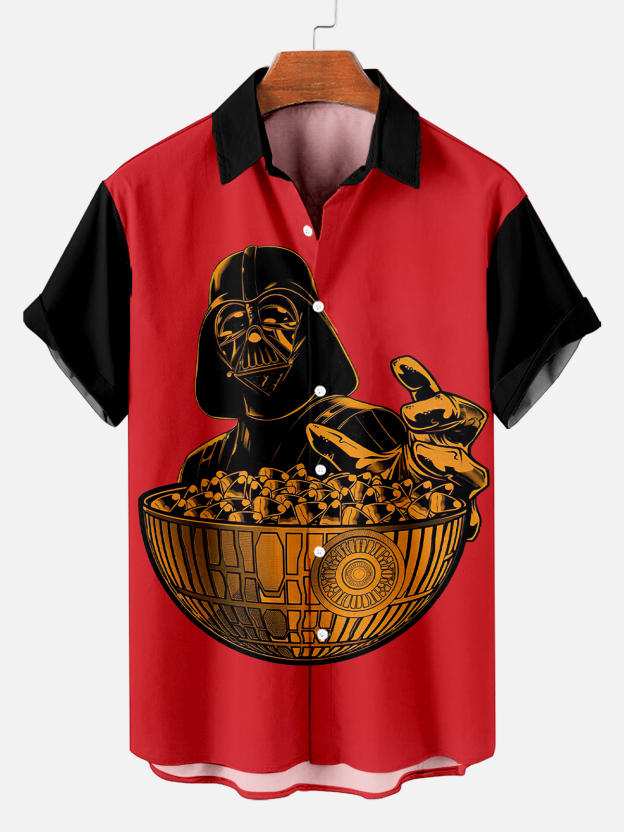 [Copy]Men's Vintage Witch Oil Painting Art Halloween Short Sleeve Shirt