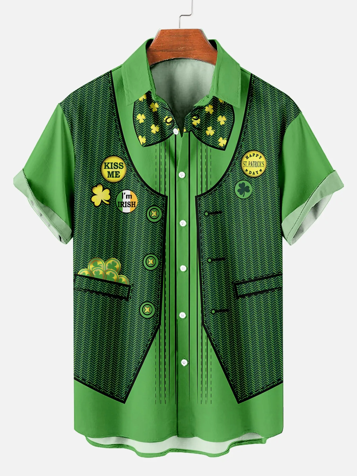 St. Patrick's Day Party Short Sleeve Casual Shirt