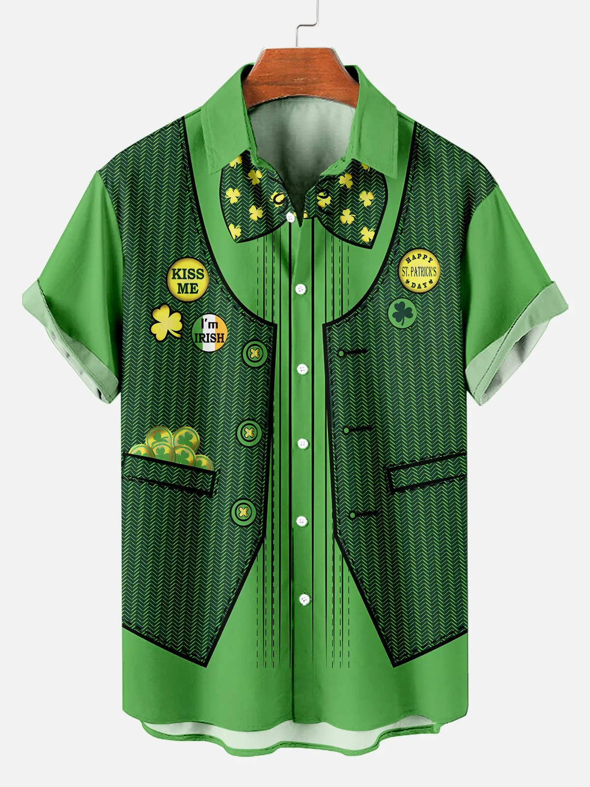 St. Patrick's Day Party Short Sleeve Casual Shirt