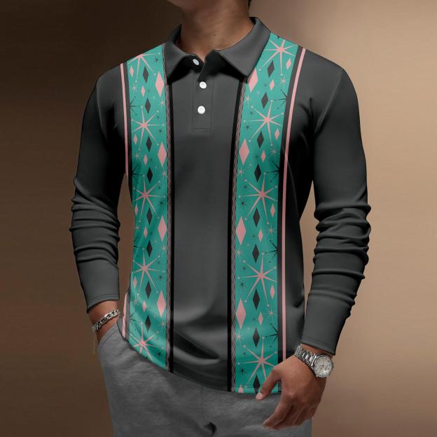 Stylish Blue Print Cotton Linen Shirt