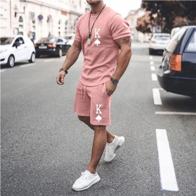 Suitmens Men's Crown Plain Shorts Set 122