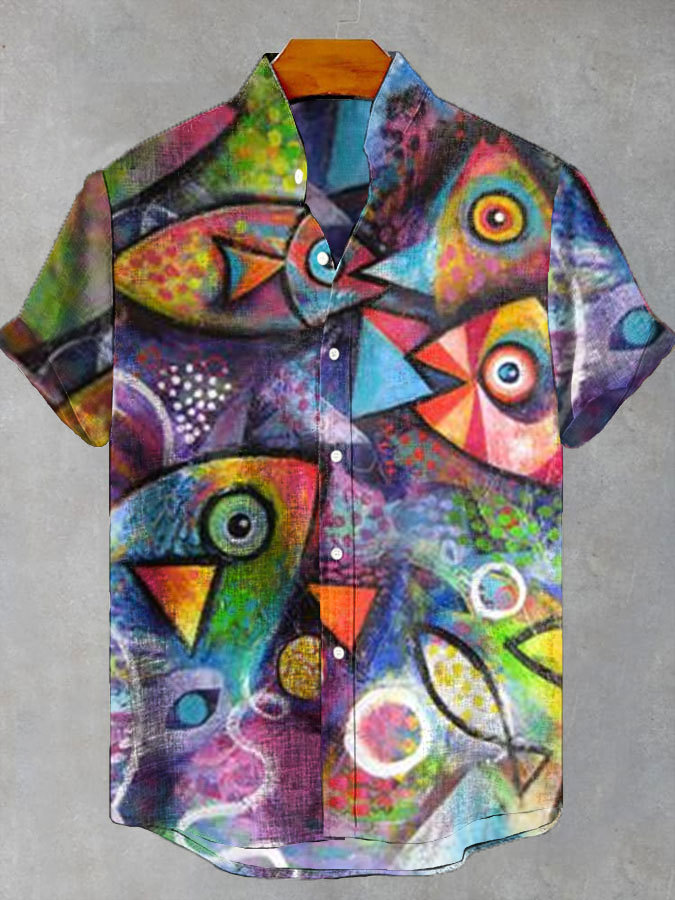 Ocean Creature Graphic Short Sleeve Shirt