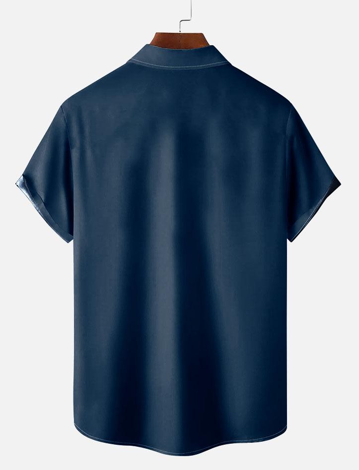 Men's Christmas Cartoon Graphic Short Sleeve Shirt